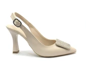 Feles Toka Taş Detaylı Arkası Açık Stiletto Kadın Topuklu Ayakkabı thumbnail 23