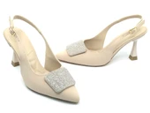 Feles Toka Taş Detaylı Arkası Açık Stiletto Kadın Topuklu Ayakkabı thumbnail 9