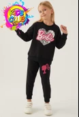Barbie Lisanslı 1764 Sweatshirt ve Pantolon Alt Üst Kız Çocuk Eşofman Takımı thumbnail 4