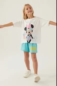 Minnie Mouse Lisanslı D4888 Glasses T-Shirt ve Şort Alt Üst Kız Çocuk Takımı - 9
