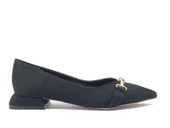 Feles Taş Toka Detaylı Saten Kadın Babet thumbnail 4