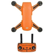 Dji Spark için Turuncu Karbon Grafik Su Geçirmez PVC Cilt Çıkartma Seti - 3