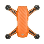 Dji Spark için Turuncu Karbon Grafik Su Geçirmez PVC Cilt Çıkartma Seti - 5