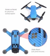 Dji Spark için Turuncu Karbon Grafik Su Geçirmez PVC Cilt Çıkartma Seti - 8