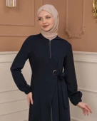 Tesettürlü Kapşonlu Ferace 678 - 7