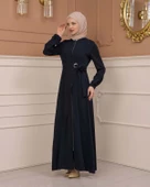 Tesettürlü Kapşonlu Ferace 678 - 3