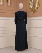 Tesettürlü Kapşonlu Ferace 678 - 5