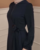 Tesettürlü Kapşonlu Ferace 678 - 8