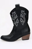 Asya Western Kısa Çizme Kovboy Kadın Kısa Çizme thumbnail 4