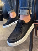 Günlük Ayakkabı T12 Siyah (Beyaz Taban) thumbnail 3