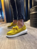 Yüksek Taban Mevsimlik Keten Ayakkabı 009 Sarı thumbnail 2