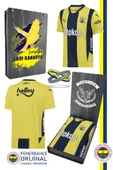 Fenerbahçe Orijinal Lisanslı 2024 Yeni Sezon Sarı Lacivert Çubuklu Forma + Bileklik Set Hediyelik Ahşap Kutulu - 1