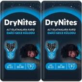 Drynites Emici Gece Külodu/Külot Bez Erkek 8-13 Yaş 30-48KG Large 18 Adet 2PK*9 AltIslatmalara Karşı - 1