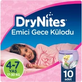 Drynites Emici Gece Külodu/Külot Bez Kız 4-7 Yaş 17-30 KG Large 40 Adet 4PK*10 Alt Islatmalara Karşı - 3