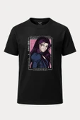 Pandora Saint Seiya Baskılı Loose Fit Bisiklet Yaka Tişört Anime Manga Siyah - 1