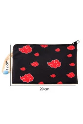 Anime Naruto Shippuden Akatsuki Bulut Kalemlik Fermuarlı Makyaj Çantası Orta Boy 12cm X 20cm - 3