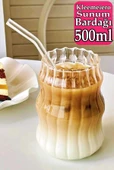 2li Pipetli Kleemeiero Sunum Bardağı Meşrubat Kahve Soğuk İçecek Hediyelik Bardak 500ml - 2