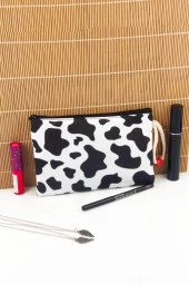 Dana Desenli Dalmaçyalı Kalemlik Fermuarlı Makyaj Çantası Orta Boy 12cm X 20cm - 1