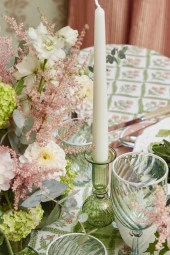 Sanat Sepet İşleri Pastel Renk Konik Şamdan Mum - 2' Li Set - 3