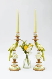 Sanat Sepet İşleri Pastel Renk Konik Şamdan Mum - 4' Lü Set - 3