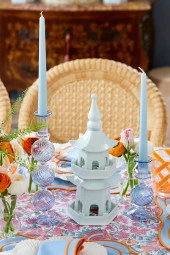 Sanat Sepet İşleri Pastel Renk Konik Şamdan Mum - 2' Li Set - 2