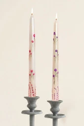 Sanat Sepet İşleri DESENLİ EL YAPIMI ÖZEL TASARIM PİNTEREST ŞAMDAN MUMU - 1