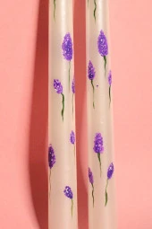 Sanat Sepet İşleri DESENLİ EL YAPIMI ÖZEL TASARIM PİNTEREST ŞAMDAN MUMU - 2