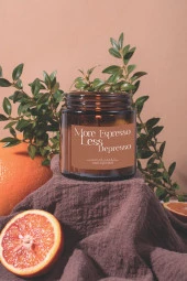 Sanat Sepet İşleri Premium "more Espresso" Ultra Boy, Uzun Yanma Süreli, Latte Kokulu Kahve & Amber Kavanoz - 2