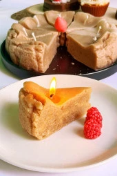 Sanat Sepet İşleri Kek Dilimi Vanilla & Coffee Kokulu El Yapımı Dekoratif Mum - 3