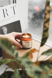 Sanat Sepet İşleri Premium Uzun Yanma Süreli, Kokulu Kahve & Amber Kavanoz - 3