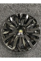 Citroen 13 Inc Jant Kapağı Siyah Kırılmaz 4 adet 3911syhcitroen - 1