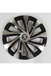 Peugeot 14 Inç JANT KAPAĞI ÇİFT RENKLİ KIRILMAZ 4 ADET 4810Çiftpeugeot thumbnail 1