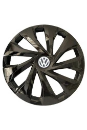 Volkswagen 14 inç Jant Kapağı Siyah 4 Adet Esnek ww 4810syhww thumbnail 1