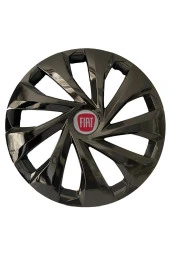 FİAT 14 İnç Jant Kapağı Siyah Kırılmaz 4 adet 4810syhfiat - 1
