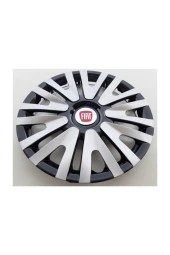 14'' Inç Fiat Jant Kapağı 4 Adet Çelik Jant Görünümlü Renkli - Kırılmaz Esnek - Kelepçe Ve Amblem 4911G9fiat thumbnail 2