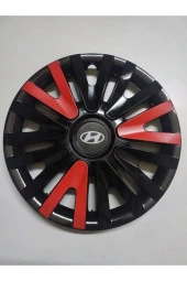 14 Inç Jant Kapağı Hyundai Kırmızı Renkli Kırılmaz 4 Adet Amblem 4911K3hyundai - 1