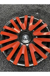 Peugeot 14 Inc Kırmızı Renkli Jant Kapağı Kırılmaz Pejo 4911K9peugeot thumbnail 1
