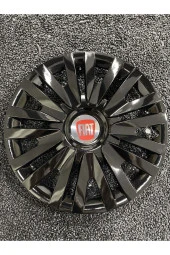 Fiat 14 Inc Jant Kapağı Siyah Kırılmaz 4911syhfiat - 1