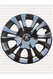 PEUGEOT 15 INC SİYAH JANT KAPAĞI KIRILMAZ PEJO 5730syhpeugeot - 1