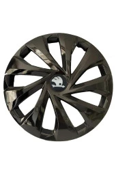 SKODA 15 INC SİYAH JANT KAPAĞI KIRILMAZ 5810syhskoda thumbnail 1