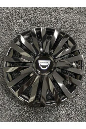 Dacia 15" Inç Inç Kırılmaz Jant Kapağı 4 Adet Siyah Uyumlu 5911syhdacia - 1