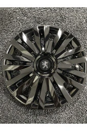 Peugeot 206 + 15" Inç KIRILMAZ JANT KAPAĞI SİYAH 4 adet 5911syhpeugeot - 1