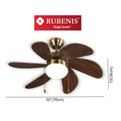RUBENİS RBT306 BRW GLOB TAVAN VANTİLATÖRÜ - 1