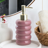 Porsima 3204 Seramik Sıvı Sabunluk - Tezgah Üstü Banyo Mutfak Lavabo Sabunluğu - 275 cc Pudra - 1