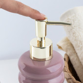 Porsima 3204 Seramik Sıvı Sabunluk - Tezgah Üstü Banyo Mutfak Lavabo Sabunluğu - 275 cc Pudra - 2