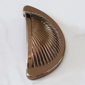 Yelken Midye Çanak 64 mm Düğme Bronz Mobilya Mutfak Dolabı Çekmece Dolap Kulpları Kulpu Kulb thumbnail 3