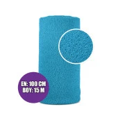 KARMAŞIK PASPAS 1x15 Metre TURKUAZ PVC KIVIRCI HALI İÇ DIŞ MEKAN YOLLUK KAYDIRMAZ ISLAK ZEMİN PASPASI - 1