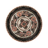 Erzincan El İşlemeli Bakır 25 CM YUVARLAK TEPSİ MİNESİZ - 1