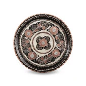 Erzincan El İşlemeli Bakır 25 CM YUVARLAK TEPSİ MİNESİZ - 6