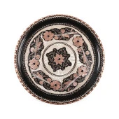 Erzincan El İşlemeli Bakır 35 CM YUVARLAK TEPSİ MİNESİZ - 2